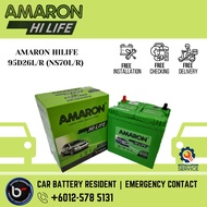 [ Installation Provided ] 95D26R | 95D26L | NS70 | NS70L | D26R | D26L ] Amaron Hi-life | Car Battery Bateri Kereta |