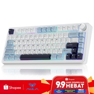 AULA F75 Mechanical Keyboard 75% 80 Key RGB Tri-Mode Wired Bluetooth 2.4G Gasket Structure Hot-swap 