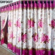 Gorden Tali + Poni Motif Bunga Laura Pink