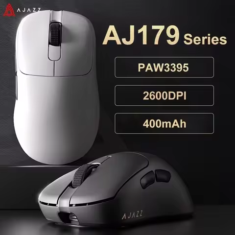 AJAZZ AJ179 PRO PAW3395 Wireless Gaming Mouse with RGB Charging Base 26000DPI Lightweight Ergonomic