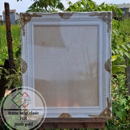 Classic white gold Belgian photo Frame - 16R Belgian carved photo Frame (40x50) or 16RS (40x60)