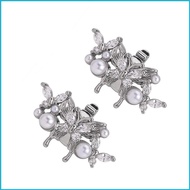 UTAKEE Premium Electroplated Coppers Earphone Ornament Pearls Butterfly Design Secure F