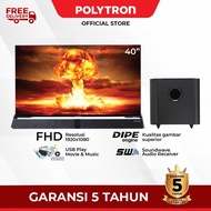 DISKON TERBATAS!!! POLYTRON Cinemax Soundbar Digital LED TV 40 inch
