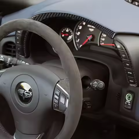 Suitable for Chevrolet 05-07 Corvette C6 interior modified carbon fiber instrument frame decorative 