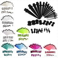 [SzlztmyeeMY] 36x Ear Gauge Stretching Kit Tapers & Plugs with Rubber O-ring 14G-00G
