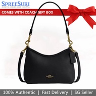 Women's Handbag In Gift Box coach Classic Laurel Small Shoulder Bag SV/Black# CV999