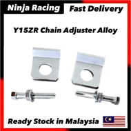 Yamaha Ysuku Y15 zr Y15ZR Y15Z CHAIN ADJUSTER SET ALLOY SILVER MODIFY MODIFIED MODI MODY ADJUSTER RANTAI SET