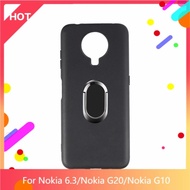CASE NOKIA 6.3 G10 G20 BLACK RING STAND SILIKON CASING SOFT CASE HP