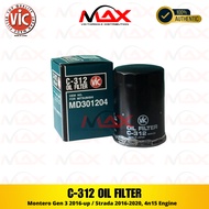 C-312 Vic Oil Filter for Montero Gen 3 2016-up / Strada 2016-2020, 4n15 Engine Mitsubishi Oil Filter