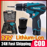 【COD + Local Seller】Cordless Drill Set Portable Electric Drill Set Cordless Hand Cordless Tools Powe