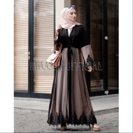 Abaya Turkey Hitam Gamis Dress Maxi Arab Saudi Bordir