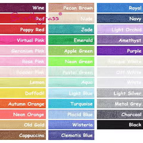 BRISTLEGRASS 50 100 Yard by Roll 3/8" 10mm Solid Shiny Non-Foldover Elastic Spandex Band Bra Strap H