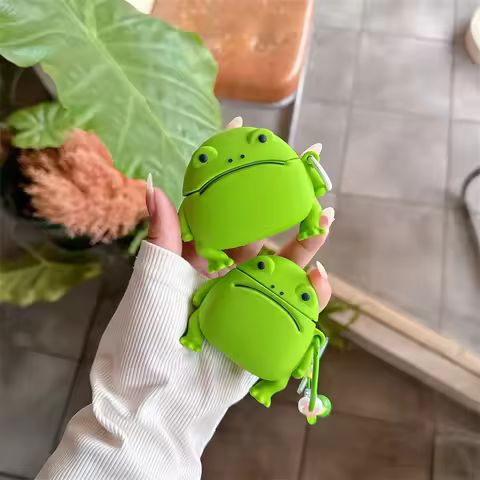 Silicone Frog Case for AirPods Pro2 Airpod Pro 1 2 3 Bluetooth Earbuds Charging Box Protective Earph