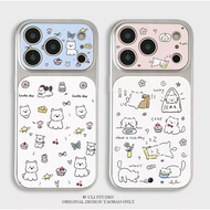 [In Stock] iPhone 17 16 15 14 13 12 11 Pro Max Plus XS XR X 8 7 Slow Live Cat Leather Shockproof Lar