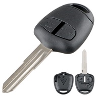2 Buttons Car Remote Key Shell Case with Blade for Mitsubishi
