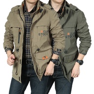 2025 Spring Autumn Men's Casual Jacket Outdoor Military Jacket Quick-Drying Hiking Suit Thin Men's J