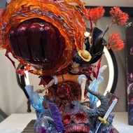 One Piece Model Figurine GK Gift for Three Levels of Fire Luffy Light with Color Box Luffy Version F