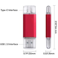BINFUL 2NI1 TYPE-C USB 2.0 Flash Drive 2TB 1TB 512GB High speed Pen drive with key chain Memory stic