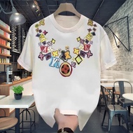 Outlets LV Necklace Kaos Black White Oversized 20s Boxy Fit T Shirt Men Women - Louis Vuitton 34