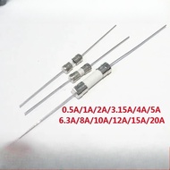 With Lead 5 * 20MM Ceramic 3.6 * 10MM Glass Fuse Tube 0.5A/1A/3.15A/5A/10A/15A