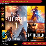 Battlefield AAA Collection 128GB Pendrive Game Pack Hardline + BF1 + BFV on 128GB USB for PC Windows