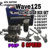 WAVE125 RACING GEAR BOX FULL SET 5 SPEED LEO