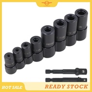 [CloudsMiles] 70500 Tap Socket Set 8 Pcs Use with 1/4" & 3/8" Drive, Fit  Standard Tap (1/2" & 1/8" 