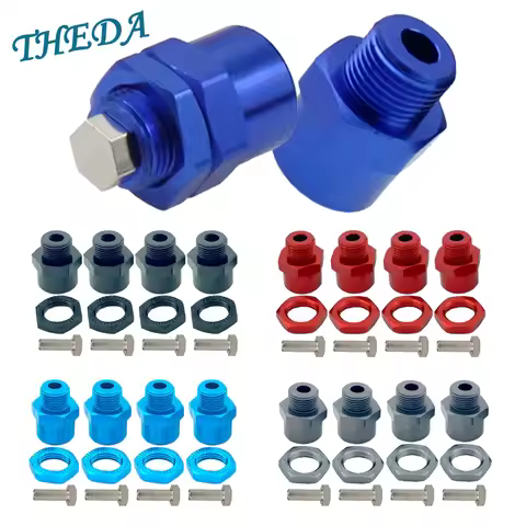 Metals Aluminum Alloy Hex Adapter 12mm To 17mm Wheel Hex Hubs Adapter Extension Conversion Nuts for