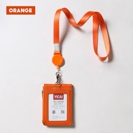 TOKOPIDIA Adjustable Badge ID Card Holder With Zip & Yoyo Leather Quality Employee Work Vertical Hol