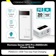 Romoss Sense 6PS Pro 20000 mAh Powerbank Original PD&amp;QC3.0 30W Two-way Fast Charging Power Bank