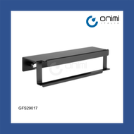 Onimi Italia - Black Single Flat Shelf with Towel Rail / Toilet Rack / Toilet Organizer / Bathroom P