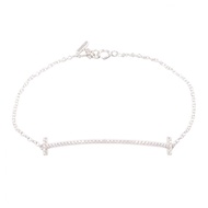 [二手] Tiffany & Co. T Smile手鐲，中號，60150744，手腕尺寸 16cm，K18WG（白K金），Smile。