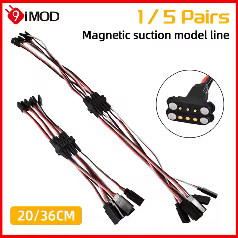 9IMOD 20CM 36CM Magnetic Model Cable Magnetic Suction line Simulation Plastic Snap-on Cable For RC C