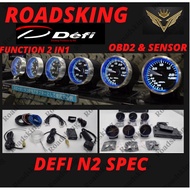 [ 2 IN 1 OBD2 ] DEFI N2 LINK METER 3 4 5 6 ADIK BERADIK BOOST WATER TEMP OIL PRESS RPM VOLT THAILAND