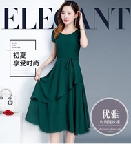 Plus Size 6XL Summer Fashion Women's Maxi Dress Short Sleeve O Neck Shirt Dress Causal Girl Loose Lo