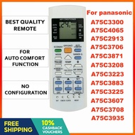 New For Panasonic Aircon Remote Control (Auto Comfort Function) Air Conditioner Universal A75C3300 4065 2913 3706 3871 3208 3223 3883 3225 3607 3708 3935