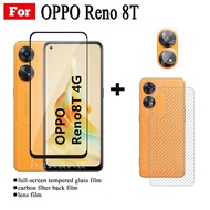 3 in 1 For OPPO Reno8 T Reno 8T 5G Tempered Glass Full Cover Screen Protector for OPPO Reno 8 7 6 5 Pro 4 4Z 6Z 7Z 5G Tempered Glass Camera Lens Protector