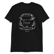 Vette C7 Outline Art Top View Seventh 7Th Gen Vette Short-Sleeve T-Shirt