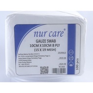 Nur Care Gauze Swab 10cm x 10cm 100's