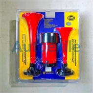 TERBARU Hella Klakson 2 Terompet Angin Dinamo 12V Corong Trompet Air