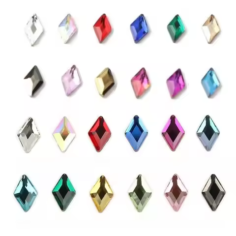 3*5/4*6/5*8mm Boutique Rhombus Flat bottom nail art rhinestones Glass crystal 3D nail decoration Mul