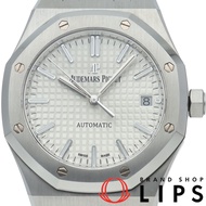 愛彼皇家橡樹腕錶 37毫米 皇家橡樹 15450ST.OO.1256ST.01 帶錶盒、保固卡、不鏽鋼、男士腕錶、銀色、拋光、成色極佳 [二手]