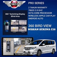 NISSAN SERENA C26 CAR ANDROID PLAYER WITH 360 BIRD VIEW CAMERA