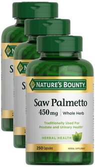 Nature's Bounty Saw Palmetto Support for Prostate and Urinary Health, Herbal Health Supplement, 450m