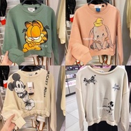 Hlk66- Sweatshirt Zara Pull&amp;Bear Garfield Dumbo Mickey Mouse Disney