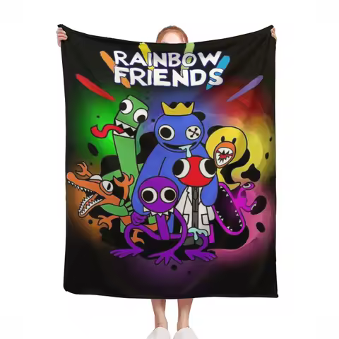 Rainbow friends blankets Warm Flange blankets Soft and comfortable blanket picnic blanket