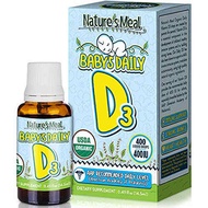 [PRE-ORDER] Nature’s Meal - Vitamin D Drops for Infants, Baby Vitamin D Drops for Immune System, Heart Health, and Bone Health, Liquid Vitamin D with Vitamin D3 400 IU per Serving, Unflavored, 14.5 ml (ETA: 2022-08-21)