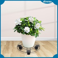 [Direrxa] Plant Stand with Plant Saucer Rolling Plant Stand Plant Tray Roller with 4 Casters Iron Pallet Trolley for Office Shop