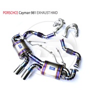 Titanium Alloy Exhaust Pipe With Manifold Full Set for Porsche Cayman Boxster 981 Auto Modification 