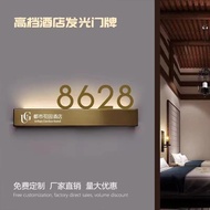 Hotel Luminous House Number Customized Stainless Steel led High-End Number Plate B & B Gaming Foot B